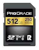 Tarjeta SD UHS-II de 512GB V60: hasta 130MB/s de Velocidad de Escritura y 250MB/s de Velocidad de Lectura | para Profesionales, cineastas, fotógrafos y Conservadores de Contenido: por ProGrade