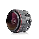 MEKE Meike 6,5 mm Ultra Wide f/2.0 Lente de Ojo de pez Circular para cámaras Fujifilm sin Espejo APS-C