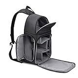 BAIGIO Bolso Bandolera para Cámara DSLR Canon Sony Nikon Pentax, Accesorios Mochila Cámara Reflex Impermeable Bolsa Cámara iPad 7.9inch y Trípode (Negro) (Negro)