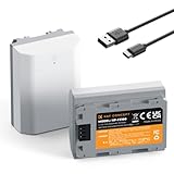 K&F CONCEPT NP-FZ100 2 Pack 2600mAh Batería Compatible con Cámara Sony, Conector de Carga Directa Type C Compatible con Sony A9 A7III A7RIII A7RIV A6600 ZV-E1 FX3, FX30
