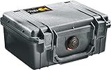 PELI 1150 Maletín para equipos de fotografía y vídeo como cámaras, flashes, lentes, filtros, baterías y más, IP67 estanco, 3L de capacidad, fabricado en EE.UU., sin espuma, color negro