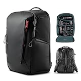 PGYTECH OneMo Lite Mochila para cámara 22L Impermeable Bolsa de cámara profesional para DJI Mavic Series Drone/DJI Mini 4 Pro/DJI Avata 2, DSLR/SLR Cámaras sin espejo, Negro