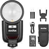 Godox V1Pro-N Cabeza Redonda Flash Speedlite para Nikon, con Sub Flash Desmontable SU-1, Batería de Carga USB-C, 2.4G X Inalámbrico HSS TTL Flash Speedlight para Nikon D750 D810 Z7 Z6 Z8 Z7II ZFC