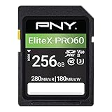 PNY Tarjeta de Memoria SDXC 256GB EliteX-PRO60 Class 10 U3 V60 UHS-II