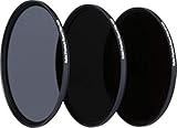 Kit de filtros Circulares Rollei Premium Compuesto por:1x ND8, ND64 y ND1000, filtros Fabricados en Cristal Gorilla con Anillo de ALU para exposiciones prolongadas con Tapa Protectora de ALU