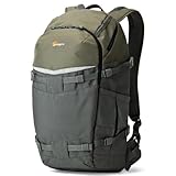 Lowepro Mochila Flipside Trek 450, mochila para cámara réflex digital y lentes múltiples, mochila para cámara portátil, tableta, accesorios de fotografía, trípode, gris, 17 x 26 x 31 cm