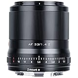 VILTROX 33mm F1.4 Z APS-C Objetivo Enfoque automático Gran Apertura Motor STM Soporte Eye-AF Objetivo para Nikon con Montura Z Zfc Modelo Z5 Z6 Z7 Z50 Z6Ⅱ Z7Ⅱ