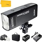 Godox AD200 200Ws 2.4G TTL Flash Strobe 1/8000 HSS Inalámbrico Monolight con 2900mAh Litio Batería y Bolsillo Flash Cabeza para Cubra 500 Completas Potencia Tiros y recicle en 0.01-2.1 Sec