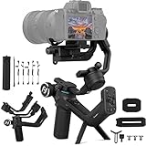 FeiyuTech Scorp-C Estabilizador Gimbal para Cámara Reflex DSLR, Compatible para Sony Canon Panasonic Lumix Nikon Fujifilm, Empuñadura Trasera, Modo de Inicio, Carga útil 5.51lbs