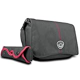 Mantona Cool Bag - Bolsa para cámaras réflex negro y rojo