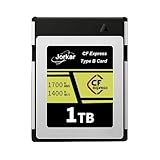 Jorkar CFexpress Tipo B Cámara Tarjeta de Memoria 1TB Gold para Nikon Z6II/Z7II/Z9/D6/D5/D850/D500, para Canon EOS-1DX/C300/C500/R5 R5C R3, para Panaso GH6/S1/S1R/S1K, dji Ronin 4D, hasta 1700 MB/s