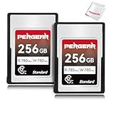 Pergear Serie Estándar 256GB CFexpress Tipo A Tarjeta de Memoria Velocidad de Lectura de Hasta 780MB/s Velocidad de escritura de 780MB/s para Grabación 4K 120P 8K 30P(2 Unidades), para Cámara Alpha FX