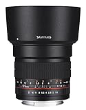 Samyang F1111209101 - Objetivo fotográfico DSLR para Micro Cuatro Tercios (Distancia Focal Fija 85mm, Apertura f/1.4-22 AS IF UMC, diámetro Filtro: 72mm), Negro