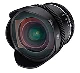 Samyang MF 14 mm T3,1 VDSLR MK2 Nikon F – Objetivo de Gran Angular T3,1 para Nikon F Mount 14 mm de Distancia Focal Fija, piñones dentadas Follow Focus, Formato Completo y resolución APS-C 8K