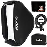 Godox SFUV8080 80x80cm Softbox Universal Plegable Kit con Soporte Speedlite Estilo S para Flash Bowens Mount (SFUV8080)