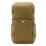 K&F CONCEPT - Mochila para cámara Mochila fotografia Gran Volumen Bolsa cámara Funda Camara, Profesional Camera Bag con Cubierta de Lluvia para cámara de Objetivo dron, Champán