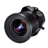 Samyang F1110903101 - Objetivo fotográfico DSLR para Nikon (Distancia Focal Fija 24mm, Apertura f/3.5-22 T/S ED AS UMC, diámetro Filtro: 82mm), Negro