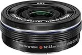 OM SYSTEM Objetivo M.Zuiko Digital 14-42 mm F3.5-5.6 EZ, Zoom estándar, Adecuado para Todas Las cámaras MFT (Modelos Olympus OM-D & Pen, Serie G de Panasonic), Negro