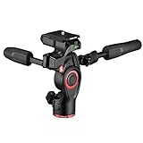 Manfrotto Manfrotto Befree - Cabezal de trípode de cámara en Vivo de 3 vías, Aluminio, Carga útil de 6 kg, para trípodes de Viaje, con Asas Plegables, Sistema de Arrastre Fluido, para Fotos y Videos,