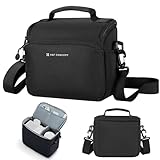 K&F Concept Bolsa Funda Cámara Réflex Impermeable Pequeño Estuche Crossbody para cámara de Hombro con Correa Ajustable DSLR/SLR/Mirrorless Compact Photography Bags-Negro