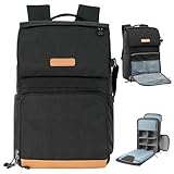 K&F CONCEPT Mochila para cámara de 22 L, Bolsas para cámara de Gran Capacidad con Cubierta para la Lluvia, Compartimento para computadora portátil de 15,6' para cámaras y Drones