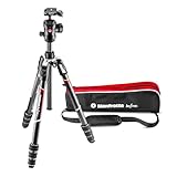 Manfrotto Befree Advanced GT - Trípode de Viaje con Cabezal Fluido, Práctico y Compacto, Trípode Profesional de Carbono para Cámaras DSLR, Reflex, sin Espejo y Accesorios de Fotografía