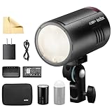 Godox Flash AD100Pro Kit Luz Estroboscópica,100Ws 2.4G Inalámbrico HSS 1/8000s Luz de Flash al Aire Libre,2600mAh Batterie 0.01-1.5s Reciclaje,360 Full Power Flashesg TTL/M Funktionen mit AK-R1