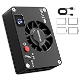 Ventilador de refrigeración de cámara para cámara Sony/Canon/Fujifilm/Nikon, Ventilador de refrigeración de cámara Inteligente Ajustable con Pantalla LCD