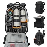 Lowepro ProTactic BP 450 AW III, versión Actual Mochila para Cámara, Acceso 4 Puntos, Bolsa Profesional Cámara, DSLR/Dron/Sin Espejo, Portátil hasta 16', Protector Lluvia, Videógrafo, Volumen 28L
