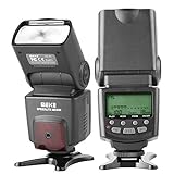 Meike MK430 TTL LCD Flash Speedlite Compatible con cámara Canon DSLR EOS 70D 77D 80D Rebel T7i T6i T6s T6 T5i T5 T4i T3i SL2 y con Soporte de Zapata estándar