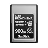 SanDisk Pro-Cinema CFexpress Type A Tarjeta de 480 GB (hasta 1800 MB/s de Velocidad de Lectura y hasta 1650 MB/s de Escritura, 4K, 6K, 8K, VPG200)