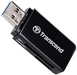 Transcend RDF5 - Lector de Tarjetas conector USB tipo A, USB 3.1 Gen 1, ranura SD y microSD, Negro