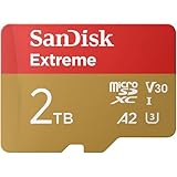 SanDisk 2TB Extreme Tarjeta Micro SDXC + SD Adapter, (para Cámaras de acción, Drones, Smartphones, Velocidad hasta 240 MB/s, 4K UHD) RescuePRO Deluxe, UHS-I, U3, V30