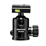 Mantona Onyx 8 (M1-3008A) Arca-Swiss - Zapata rápida Compatible con cámaras réflex Digitales (50mm), Color Negro