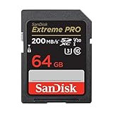 SanDisk 64GB Extreme PRO, Tarjeta de memoria, SDXC, hasta 200 MB/s, + RescuePro Deluxe, UHS-I Class 10 U3 V30