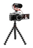 Fujifilm X-T200 - Vlogger Kit con objetivo XC15-45/3.5-5.6 PZ, micrófono Rode VideoMic Go, trípode Joby GorillaPod 1K y tarjeta Fujifilm SDHC 16 GB UHS-1, color antracita