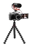 Fujifilm X-T200 - Vlogger Kit con objetivo XC15-45/3.5-5.6 PZ, micrófono Rode VideoMic Go, trípode Joby GorillaPod 1K y tarjeta Fujifilm SDHC 16 GB UHS-1, color antracita