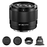 VILTROX AF 25mm F1.7 Air E Objetivo para Montura Sony E, f/1.7 Gran Apertura APS-C Objetivo con Enfoque automático Compatible con cámaras Sony ZV-E10 II EV10 A6700 A6600 A6400 A7C II A7RV A7III