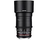 Samyang F1312210101 - Objetivo para vídeo VDSLR para Fuji X (Distancia Focal Fija 135mm, Apertura T2.2-22 ED UMC, diámetro Filtro: 77mm), Negro