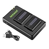NEEWER NP-FW50 Cámara Cargador de Batería Set Compatible con Sony ZV-E10, A7, A7R, A7RII, A7II, A7SII, A7S, a3000, a5000, a6000, a6300, a6400, a6500, RX10 Series (2-Pack, Micro USB Port, 1100mAh)