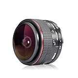 Meike Optics MK - Objetivo Ojo de pez (6,5 mm, f2.0, Gran Angular, para MFT)