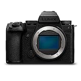 Panasonic LUMIX DC-S5M2XE Cámara Marco Completo Sin Espejo, Grabación 4K 60P y 6K 30P, Pantalla Abatible, Wi-Fi, AF Híbrido De Fase, IS Activo, ISO Nativo Dual, Batería DMW-BLK22, Sin Lente De Marco