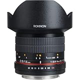 Rokinon Lente Ultra Ancha FE14M-C de 14 mm F2.8 para Canon (Negro)