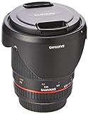 Samyang F1120701101 - Objetivo fotográfico DSLR para Canon EF (distancia focal fija 16mm, apertura f/2.0 ED AS UMC CS, diámetro filtro: 77mm), negro