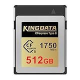 KINGDATA CFexpress Tipo B 512 GB Tarjeta de Memoria, hasta 1750 MB/s de Lectura, 8K Raw Vídeo, CF Express Type B Memory Card para Cámara, DSLR, Fotógrafo Profesional