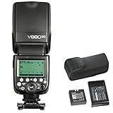 Godox V860II-C TTL Cámara Flash Speedlite 2.4G Wireless X HSS 1/8000s GN60 con batería de Li-on para cámaras Canon 1DX 5D Mark III 6D 7D 60D 50D 40D 30D 650D 600D 550D 500D 450D 400D Digital 11000D D