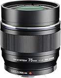 OM System M.Zuiko - Objetivo Digital ED 75 mm F1.8, Longitud Focal Fija rápida, Apto para Todas Las cámaras MFT (Modelos Olympus OM - D & Pen, Serie G de Panasonic G), Negro