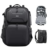 ULANZI Bp10 Cámara Mochila Hard Shell, Impermeable Profesional de Fotografía Bolsa de La Cámara Para Unisex Drone Dslr Cámara Sin Espejo Objetivo Trípode 17''-Portátil, Negro 35l