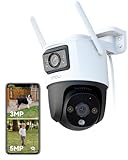 Imou Cámara Vigilancia WiFi Exterior Doble Lentes 8MP (3MP Fijo+5MP PT), Visión Nocturna en Color hasta 30m, AI Detección de Persona/Vehículo, Seguimiento Automático PT, Audio Bidireccional, IP66