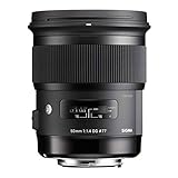 Sigma 50 mm f/1.4 - Objetivo para Nikon (50mm, f/1.4, zoom óptico 1x, 77 mm), color negro
